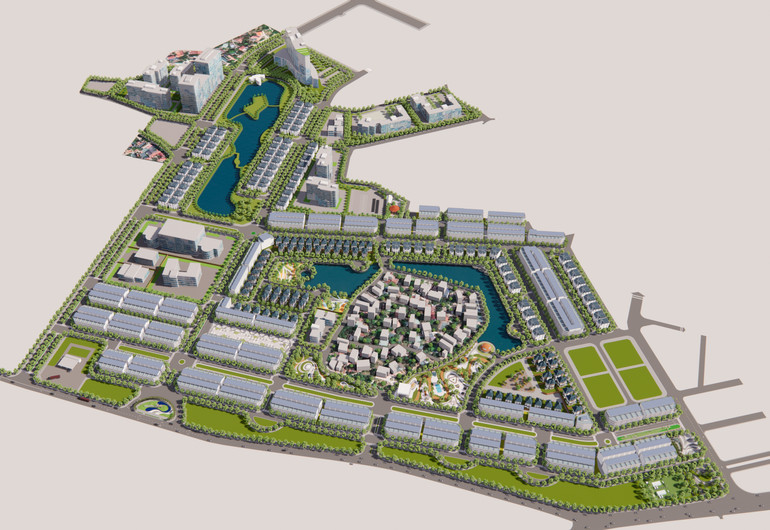 Tổng thể dự án đô thị mới Tây Nam thành phố Việt Trì, tỉnh Phú Thọ.