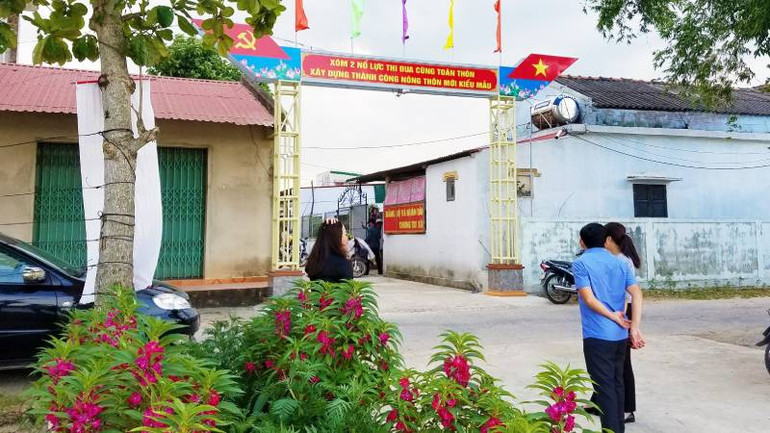 Một khu dân cư nông thôn mới kiểu mẫu ở xã Xuân Thủy, huyện Lệ Thủy (Quảng Bình).