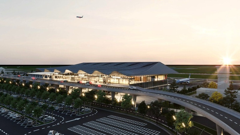 Phối cảnh hệ thống hạ tầng Nhà ga hành khách T2 - Cảng hàng không Đồng Hới. Phối cảnh hệ thống hạ tầng Nhà ga hành khách T2 - Cảng hàng không Đồng Hới.