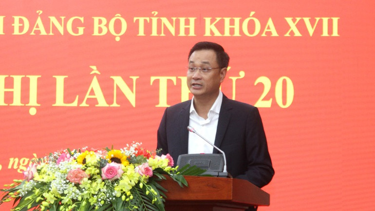 Bí thư Tỉnh ủy Quảng Bình Lê Ngọc Quang phát biểu khai mạc Hội nghị.