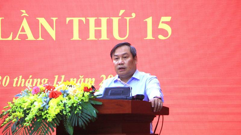 Bí thư Tỉnh ủy Quảng Bình Vũ Đại Thắng phát biểu tại hội nghị. Bí thư Tỉnh ủy Quảng Bình Vũ Đại Thắng phát biểu tại hội nghị.