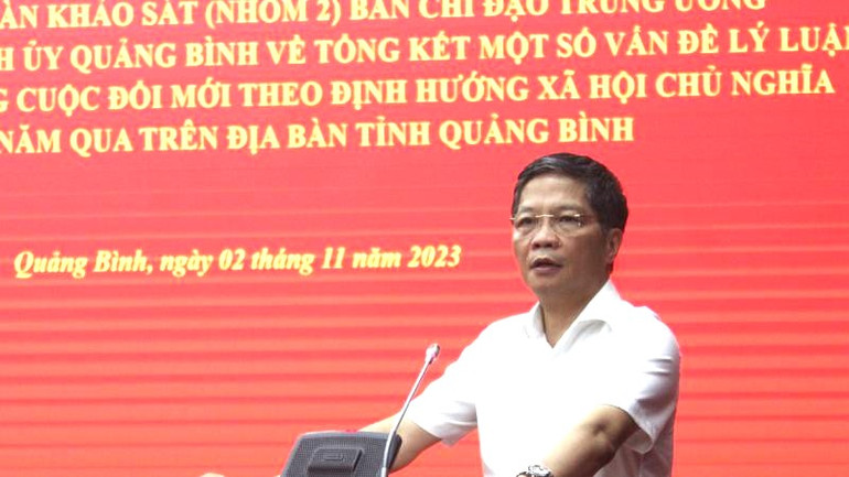 Đồng chí Trần Tuấn Anh phát biểu tại buổi làm việc.