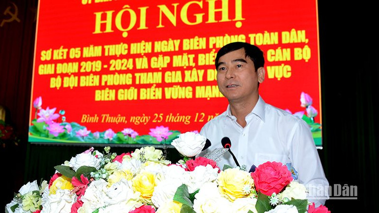 Bí thư Tỉnh ủy Bình Thuận Dương Văn An phát biểu chỉ đạo tại hội nghị.