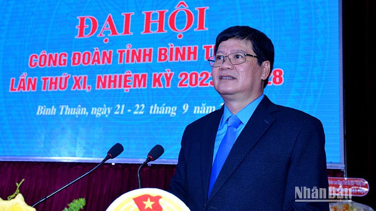 Đồng chí Đỗ Hữu Quy, được bầu làm Chủ tịch Liên đoàn Lao động tỉnh Bình Thuận, nhiệm kỳ 2023-2028.