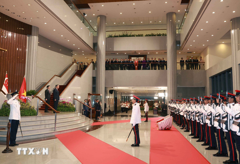 Lễ đón chính thức Tổng Bí thư Tô Lâm được tổ chức trọng thể sáng 12/3 tại Nhà Quốc hội.