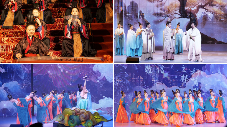 Tiết mục biểu diễn văn nghệ trước và trong lễ khai mạc.