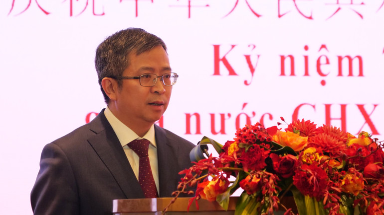 Đại sứ Phạm Thanh Bình phát biểu tại Lễ kỷ niệm.