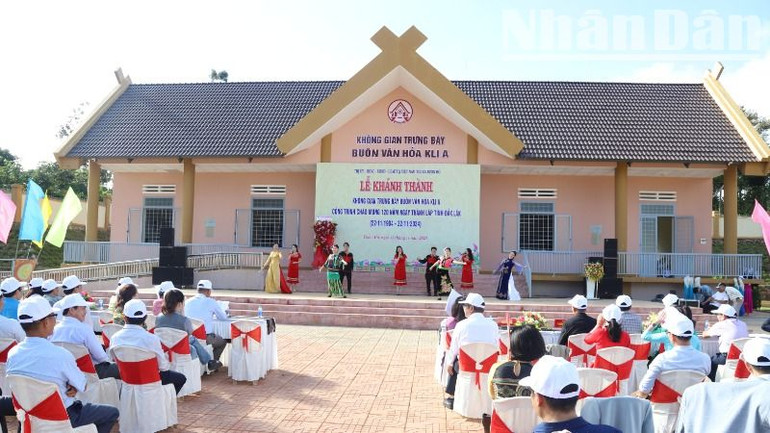 Không gian trưng bày Khu văn hóa buôn Kli A, phường Đạt Hiếu, thị xã Buôn Hồ.