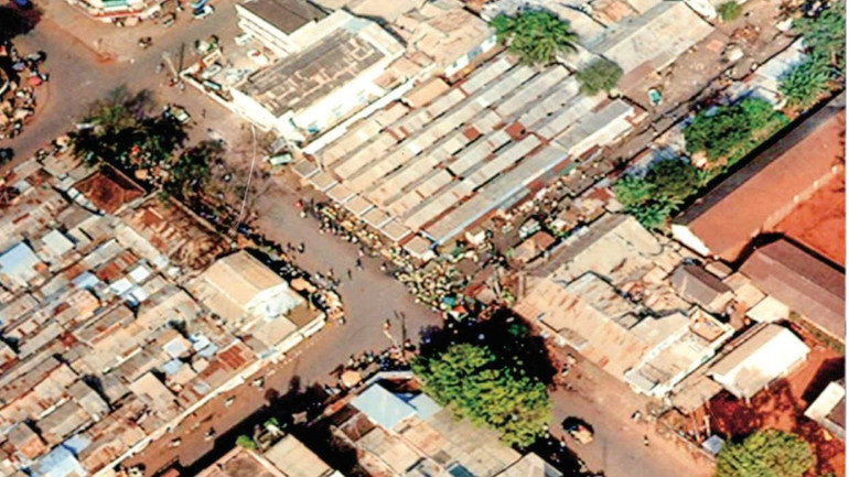 Một góc thị xã Buôn Ma Thuột năm 1965. (Ảnh: Bảo tàng Đắk Lắk)