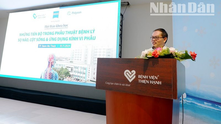 Tiến sĩ, bác sĩ Nguyễn Hữu Vũ Quang, Phó Giám đốc Sở Y tế Đắk Lắk bày tỏ sự tin tưởng, hy vọng rằng sẽ tiếp tục chứng kiến nhiều bước đột phá mới của Bệnh viện đa khoa Thiện Hạnh trong thời gian tới, để đồng hành cùng khối y tế công chăm lo sức khỏe tốt nhất cho nhân dân trên địa bàn tỉnh. Tiến sĩ, bác sĩ Nguyễn Hữu Vũ Quang, Phó Giám đốc Sở Y tế Đắk Lắk bày tỏ sự tin tưởng, hy vọng rằng sẽ tiếp tục chứng kiến nhiều bước đột phá mới của Bệnh viện đa khoa Thiện Hạnh trong thời gian tới, để đồng hành cùng khối y tế công chăm lo sức khỏe tốt nhất cho nhân dân trên địa bàn tỉnh.