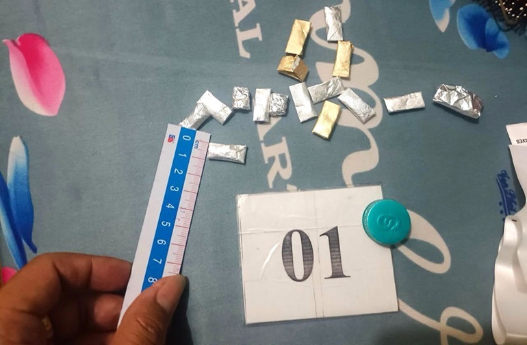 Tang vật tại hiện trường.