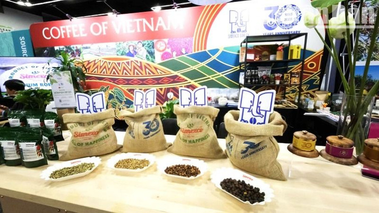 Các sản phẩm cà-phê xuất khẩu của Simexco Đắk Lắk.