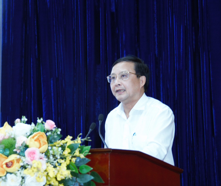 Đồng chí Nguyễn Đức Vượng, Phó Chủ tịch Ủy ban nhân dân tỉnh Hà Nam phát biểu chỉ đạo tại Hội nghị.