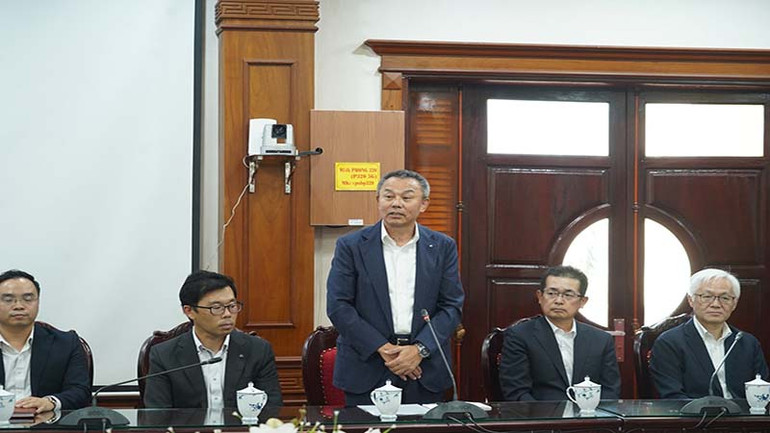 Đại diện doanh nghiệp Nhật Bản phát biểu tại Hội nghị.