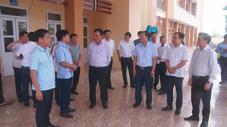 Đoàn công tác của Bộ Nội vụ khảo sát việc thực hiện sắp xếp đơn vị hành chính cấp xã giai đoạn 2023-2025 tại Hà Nam.