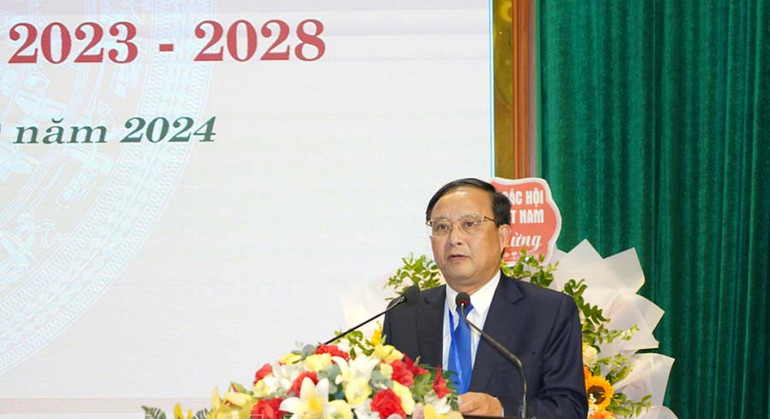 Đồng chí Phó Chủ tịch Ủy ban nhân dân tỉnh Nguyễn Đức Vượng phát biểu tại đại hội. Đồng chí Phó Chủ tịch Ủy ban nhân dân tỉnh Nguyễn Đức Vượng phát biểu tại đại hội.