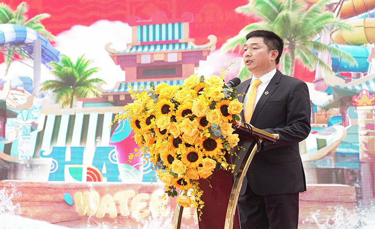 Ông Nguyễn Quang Huy, Chủ tịch Tập đoàn Sun Group vùng miền bắc phát biểu tại buổi lễ.