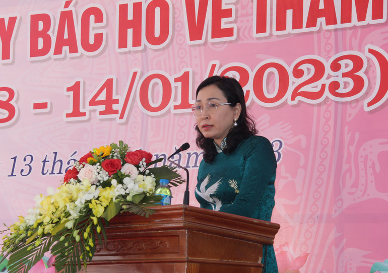 Đồng chí Phó Bí thư Thường trực Tỉnh ủy Hà Nam phát biểu tại buổi lễ.