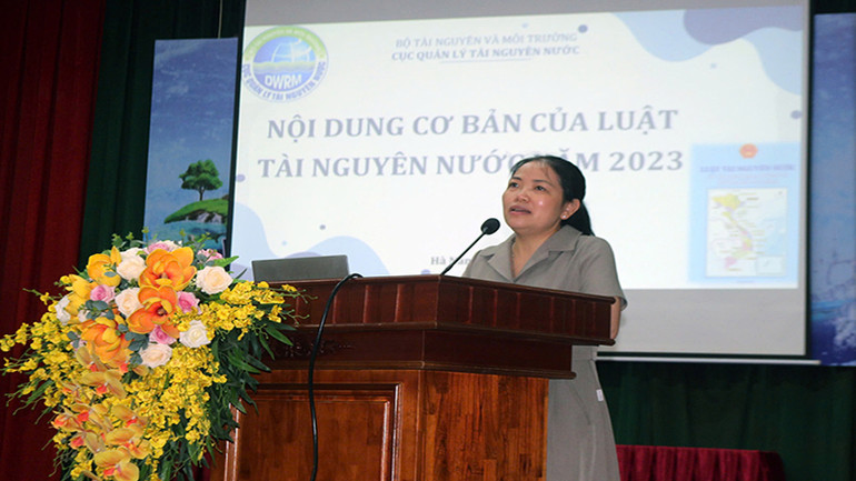 Chuyên gia Cục Quản lý tài nguyên nước (Bộ Tài nguyên và Môi trường) giới thiệu tổng quan về những điểm mới của Luật Tài nguyên nước năm 2023.