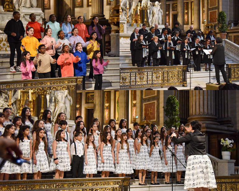 Các nhóm hợp xướng mang tới những tiết mục ấn tượng cho công chúng Paris. (Ảnh: MINH DUY)
