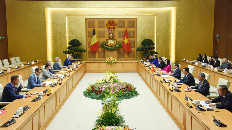 Quang cảnh buổi tiếp. (Ảnh: Trần Hải) Quang cảnh buổi tiếp. (Ảnh: Trần Hải)