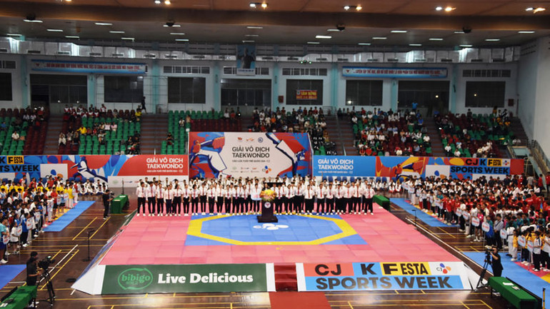 Lễ khai mạc Giải Taekwondo các lứa tuổi quốc gia 2024.