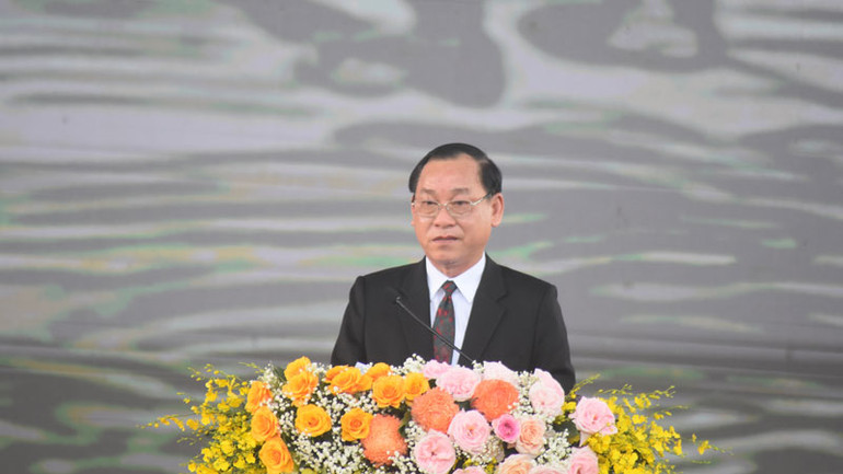 Chủ tịch Ủy ban nhân dân tỉnh Tiền Giang Nguyễn Văn Vĩnh đã đọc diễn văn ôn lại truyền thống 160 năm Ngày Anh hùng dân tộc Trương Định tuẫn tiết.