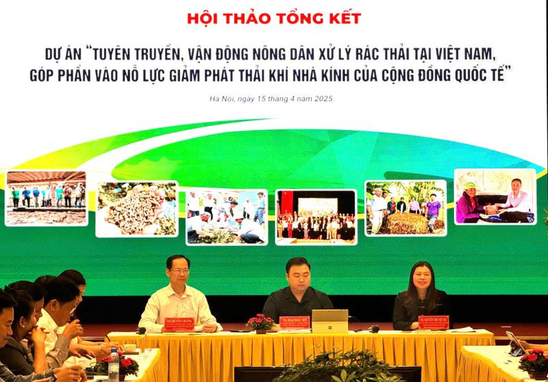 Hội thảo đã khẳng định thành công bước đầu của dự án và tin tưởng sẽ ngày càng nhiều mô hình xử lý rác thải trong sản xuất nông nghiệp hiệu quả ở nước ta. (Ảnh: HNV)