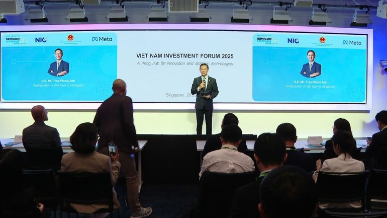 Diễn đàn của Việt Nam trong khuôn khổ triển lãm. (Ảnh: NIC)