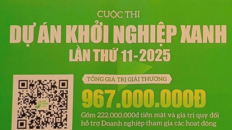 Banner giới thiệu cuộc thi. (Ảnh chụp lại từ poster thông tin về cuộc thi tại sự kiện. HNV)