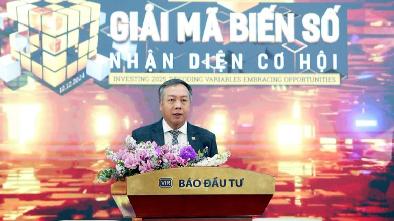 Tổng Biên tập Báo Đầu tư Lê Trọng Minh phát biểu khai mạc hội thảo.