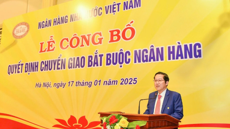Ông Phạm Quốc Thanh - Thành viên Hội đồng Quản trị kiêm Tổng Giám đốc HDBank phát biểu tại buổi lễ.