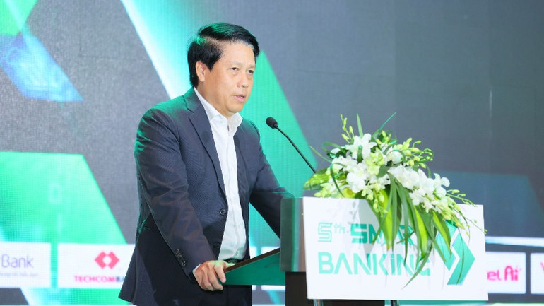 Phó Thống đốc Ngân hàng Nhà nước Việt Nam Phạm Tiến Dũng phát biểu.