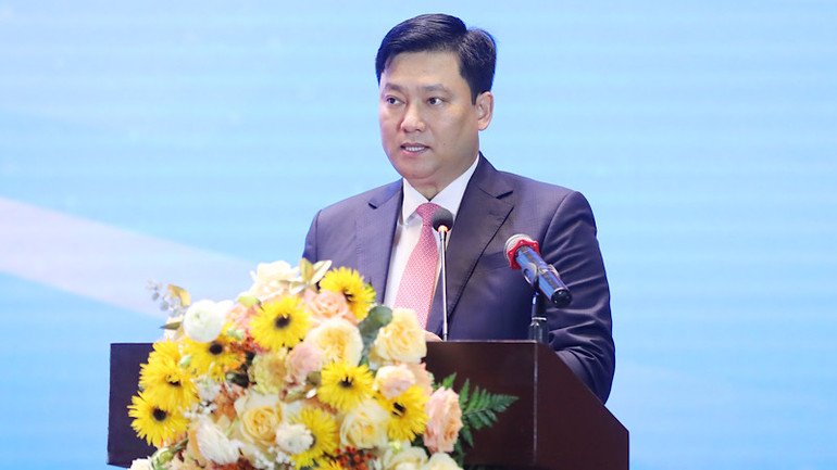 Chủ tịch Hội đồng Hiệp hội Ngân hàng Việt Nam Phạm Toàn Vượng phát biểu khai mạc Hội nghị Thường niên lần thứ V, Nhiệm kỳ VII.