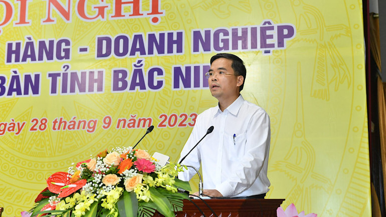 Ông Nguyễn Xuân Bắc báo cáo tại Hội nghị.