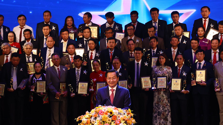 Phó Thủ tướng Lê Minh Khái phát biểu chỉ đạo tại buổi lễ.