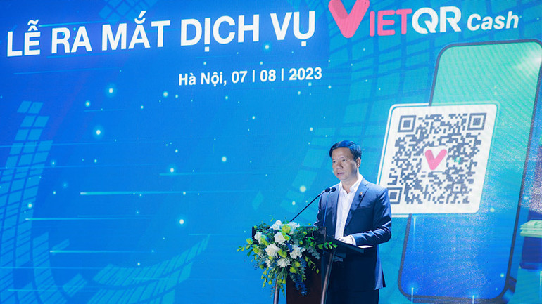 Tổng Giám đốc NAPAS Nguyễn Quang Minh chia sẻ tại buổi lễ.