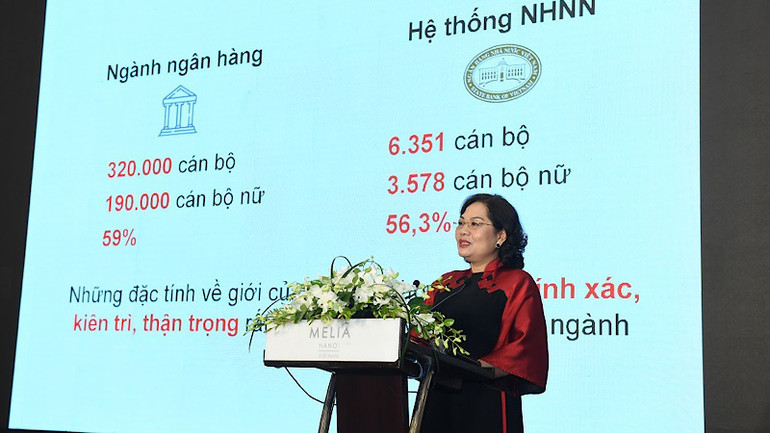 Thống đốc Ngân hàng Nhà nước Nguyễn Thị Hồng phát biểu. Thống đốc Ngân hàng Nhà nước Nguyễn Thị Hồng phát biểu.