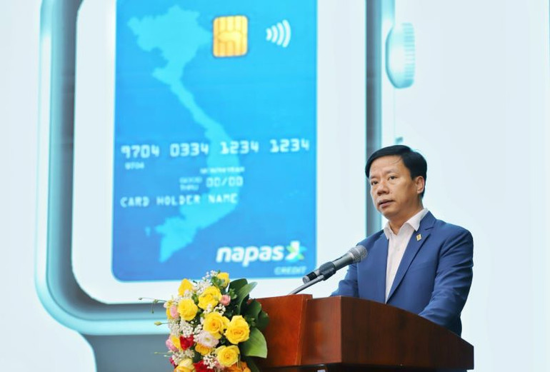 Tổng Giám đốc NAPAS Nguyễn Quang Minh chia sẻ ý kiến tại hội thảo. Tổng Giám đốc NAPAS Nguyễn Quang Minh chia sẻ ý kiến tại hội thảo.