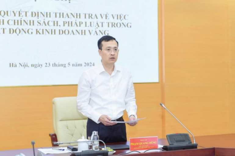 Phó Thống đốc Phạm Quang Dũng phát biểu tại lễ công bố.