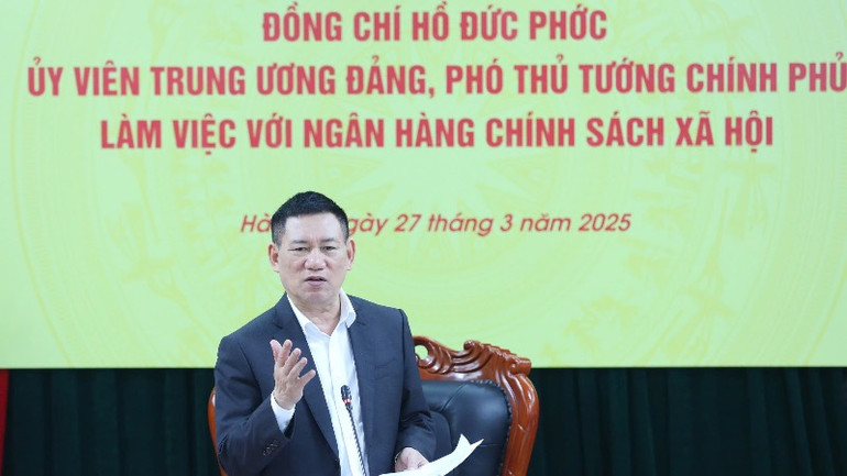 Phó Thủ tướng Hồ Đức Phớc phát biểu chỉ đạo.