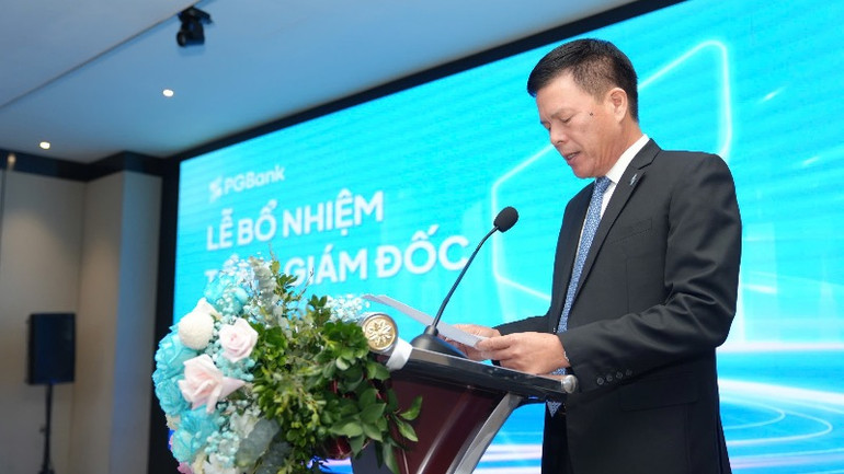 Chủ tịch HĐQT PGBank Phạm Mạnh Thắng phát biểu.