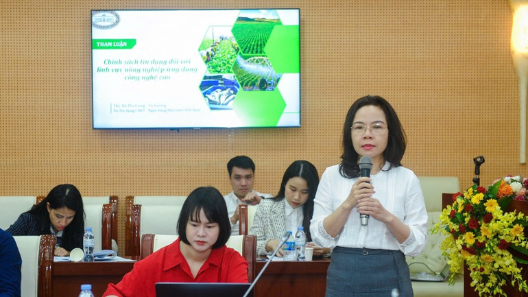 Vụ trưởng Vụ Tín dụng các ngành kinh tế (Ngân hàng Nhà nước) Hà Thu Giang.