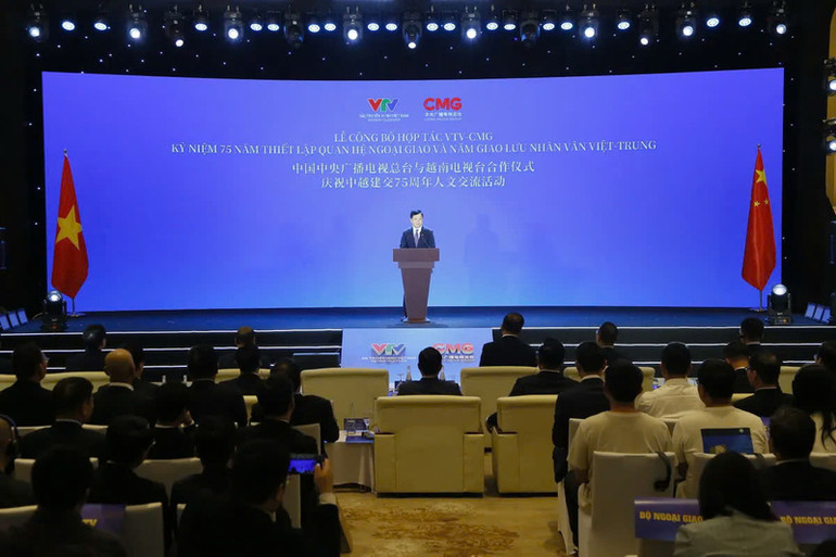 Tổng Giám đốc VTV Nguyễn Thanh Lâm phát biểu tại sự kiện.