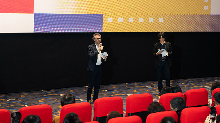 Đại sứ Liên minh châu Âu tại Việt Nam Giorgio Aliberti phát biểu khai mạc sự kiện tại Hà Nội tối 21/5. (Ảnh: Ban tổ chức cung cấp)