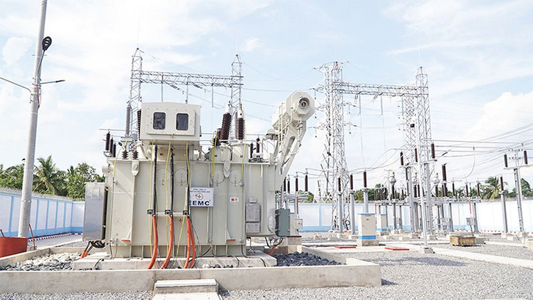 Máy biến áp T1 công suất 40 MVA Trạm biến áp 110kV Tân Phú Thạnh.
