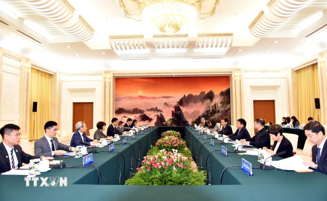 Toàn cảnh buổi làm việc. (Ảnh: TTXVN)