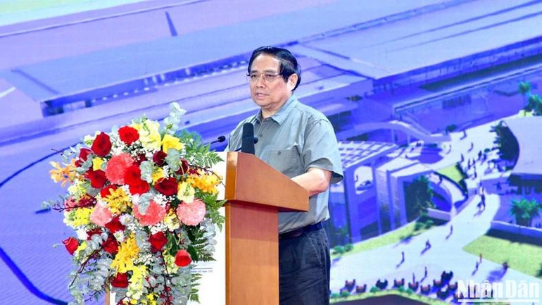 Thủ tướng Chính phủ Phạm Minh Chính phát biểu chỉ đạo tại buổi lễ.