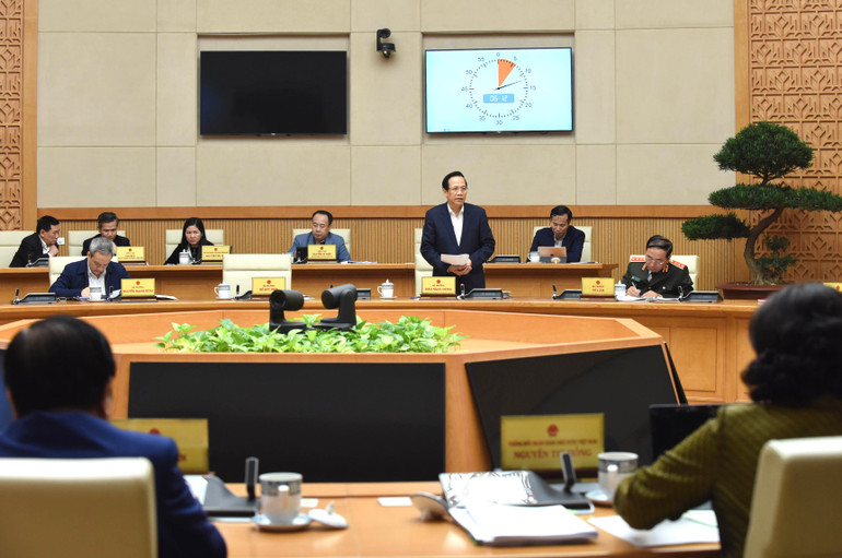 Bộ trưởng Lao động-Thương binh và Xã hội Đào Ngọc Dung phát biểu.