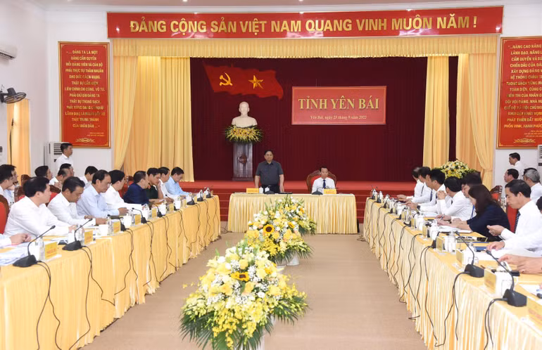 Thủ tướng Phạm Minh Chính phát biểu tại buổi làm việc.